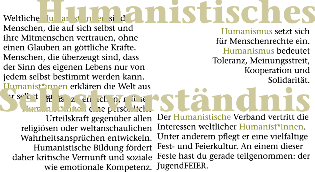 huma kind - humanistsisches selbstverständnis | gestaltung gesine grotrian.